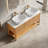 60'' Double Bathroom Vanity with Engineered Stone Top