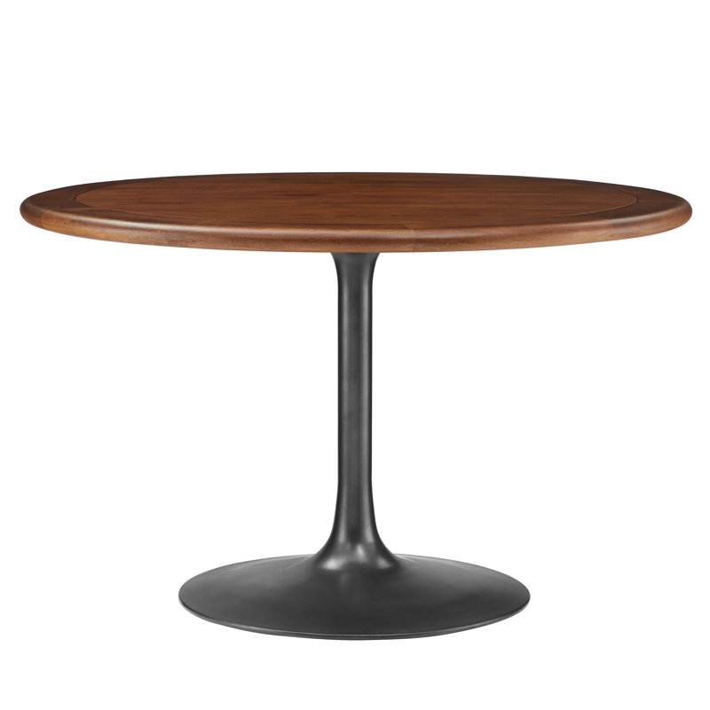 Table de salle à manger Lippa, Noir, noir, noir, noir, H 29,13 po x L 48 po x l 48 po