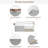 Narrow Storage Bins With Handle, Small Fabric Organizer Basket for Closet and Shelf, Gray/White-1009638859