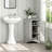 31.5"H Triangle Bathroom Storage Cabinet with Adjustable Shelves-1727416200