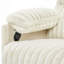 Fauteuil inclinable manuel en velours côtelé