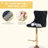 Modern Upholstered Black Swivel Velvet Bar Stools (Set of 4)-959676543-968169769
