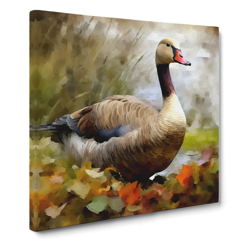 Goose Post-Impressionism - Wrapped Canvas