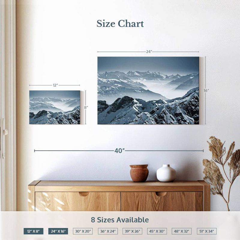 Alvord Swiss Mountain Peaks, H 16 po x l 24 po