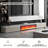86.61"Modern Sintered Stone Decorative Electric Fireplace TV Cabinet-1724850285