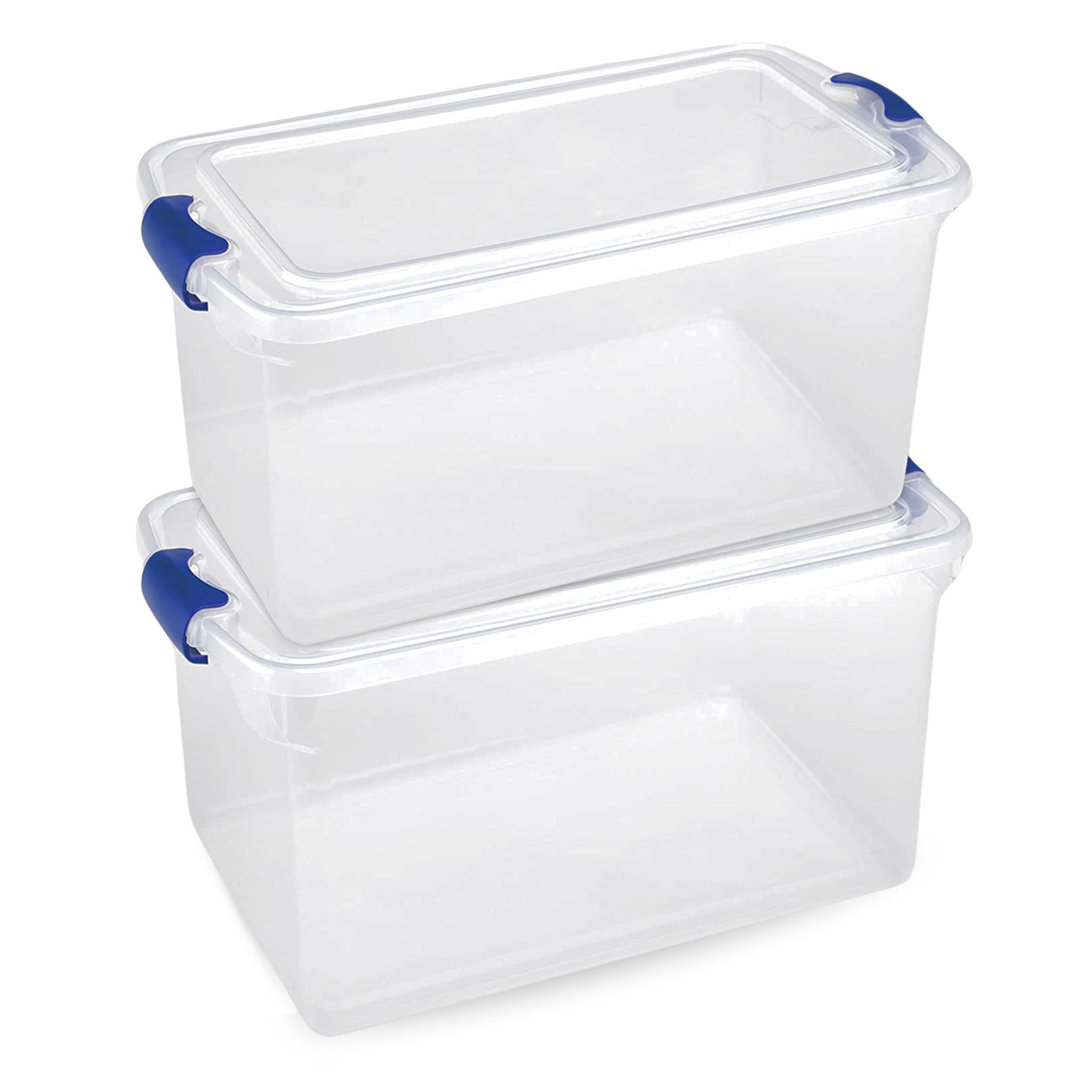 Homz Multipurpose Stackable Storage Bin with Latching Lids Homz 