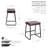 Ebern Designs Selma Bar Stools Set of 2, PU Leather, Iron Legs-1697485667-1676733198