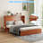 Queen Murphy Bed Cabinet with USB, 2 Drawers & Mattress-620178002