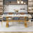 Dining Table, Rectangular, Metal Base, 63 Inch-111236770-111236771
