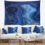 Tapisserie abstraite en agate bleue-28491591