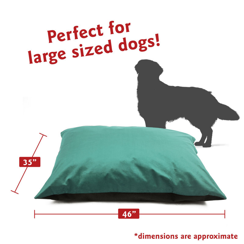 Coussin pour chien Villa Majestic, Grand (l 46 po x P 35 po x H 7 po), Turquoise