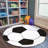 Round 47inch Children's Area Rug,Football Pattern, Faux Cashmere Non-Slip Carpet, Suitable for Living Room, Bedroom, Children's Room, Home Decor-2084412295