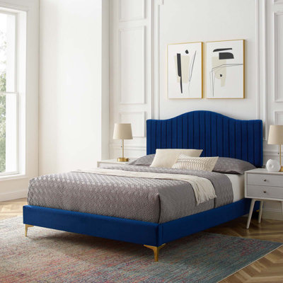 Modway Juniper Channel Tufted Performance Velvet Platform Bed