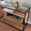 Console en verre avec rangement