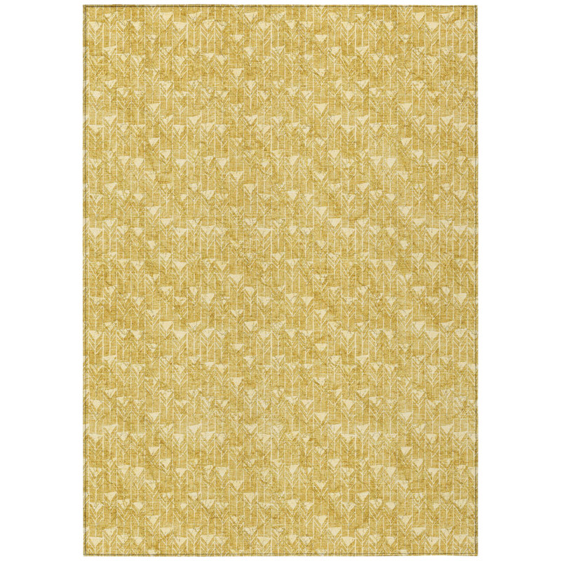 Tapis intérieur lavable antidérapant doré 3 pi x 5 pi