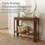 Console cannelée en bois massif de 36 pouces avec tablette de rangement, brun-1132081606