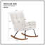 Chaise berçante rembourrée avec dossier haut Comfy