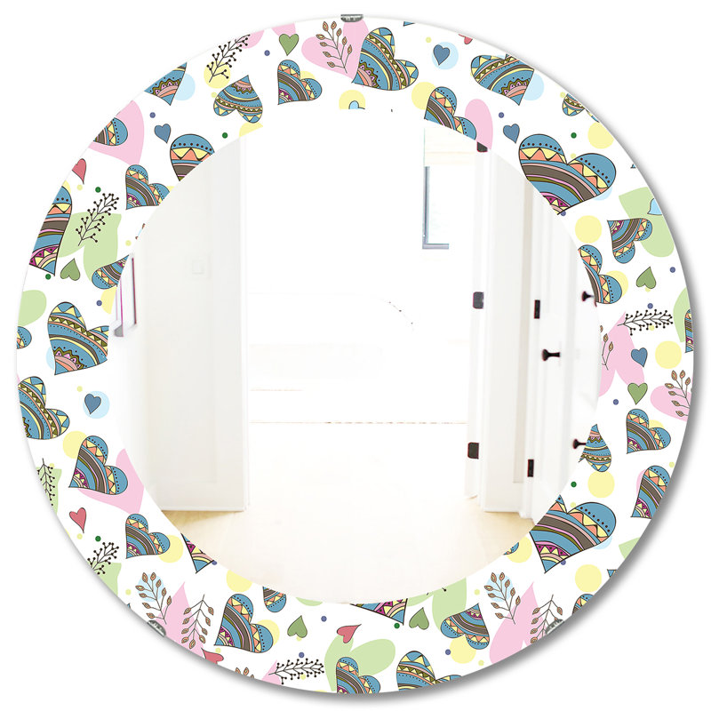  Miroir mural, H 31,5 po x l 31,5 po, Floral
