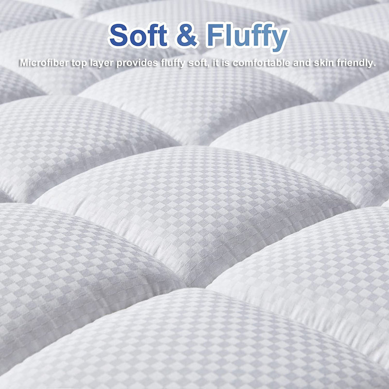Jermyn California King 3'' Mattress Topper, White, California King