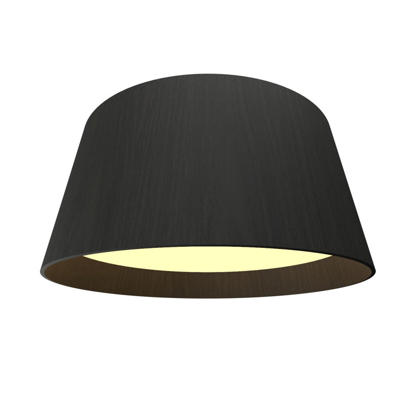 Plafonnier encastré 1 lumière DEL Cônico, Gris anthracite, H 13,65 po x l 29,25 po x P 29,25 po