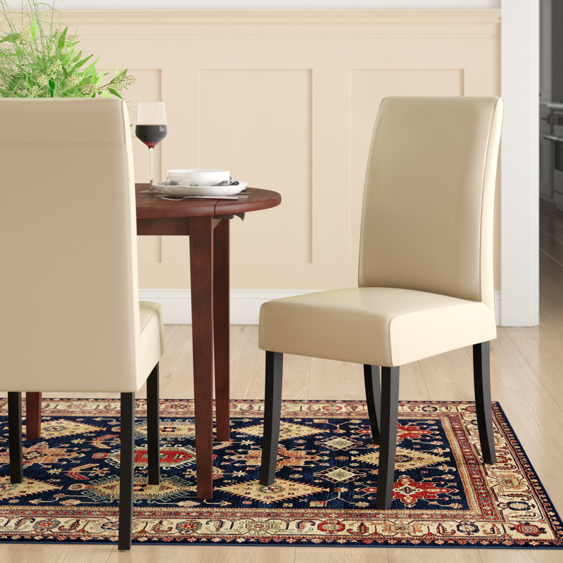 Bott 19'' H Upholstered Dining Side Chair, Black, Brown