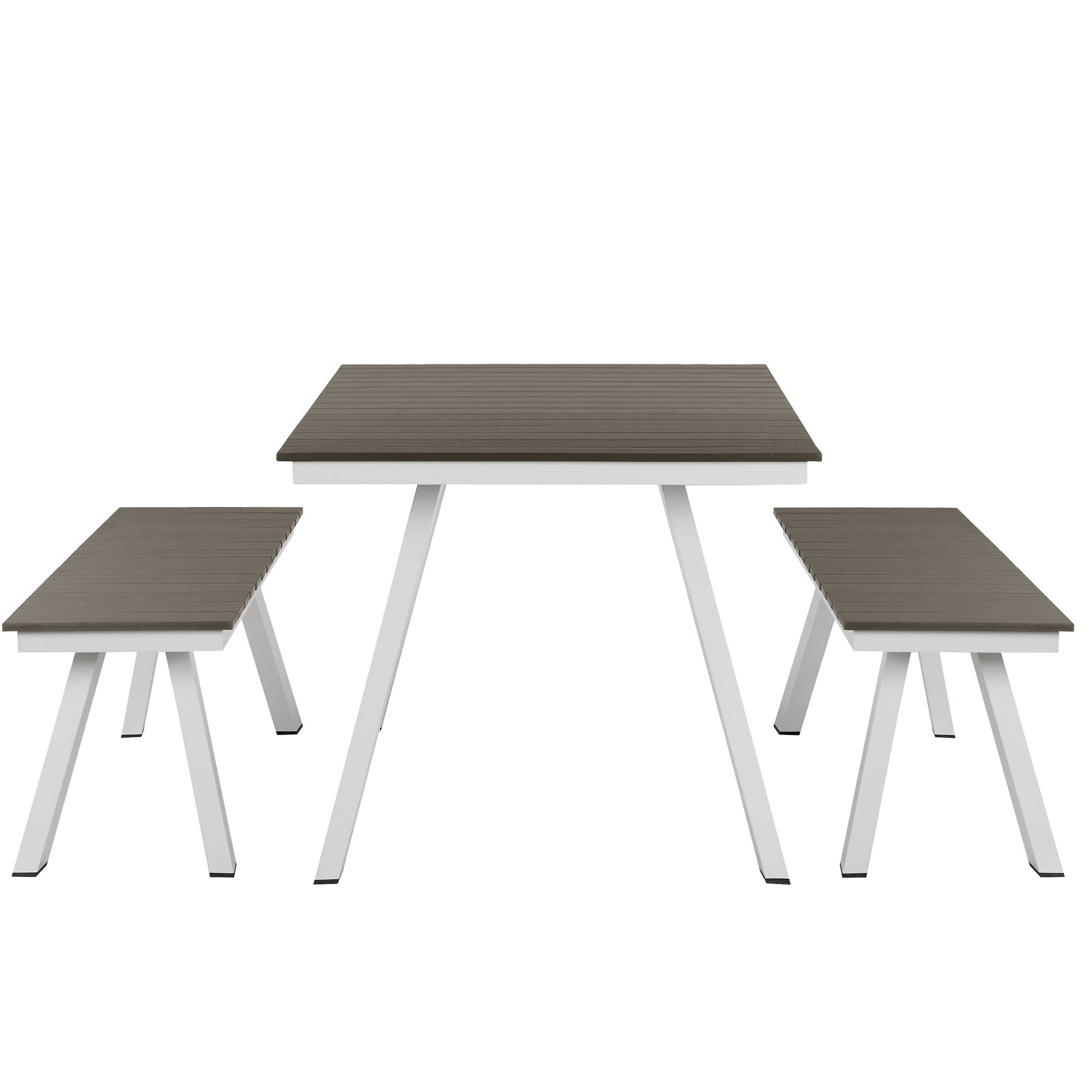 59'' Rectangular 6-Person Outdoor Dining Set, Brown