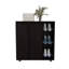 Étagère à chaussures Flippin H 36 po, 2 portes, 11 tablettes, wengé noir - chambre à coucher