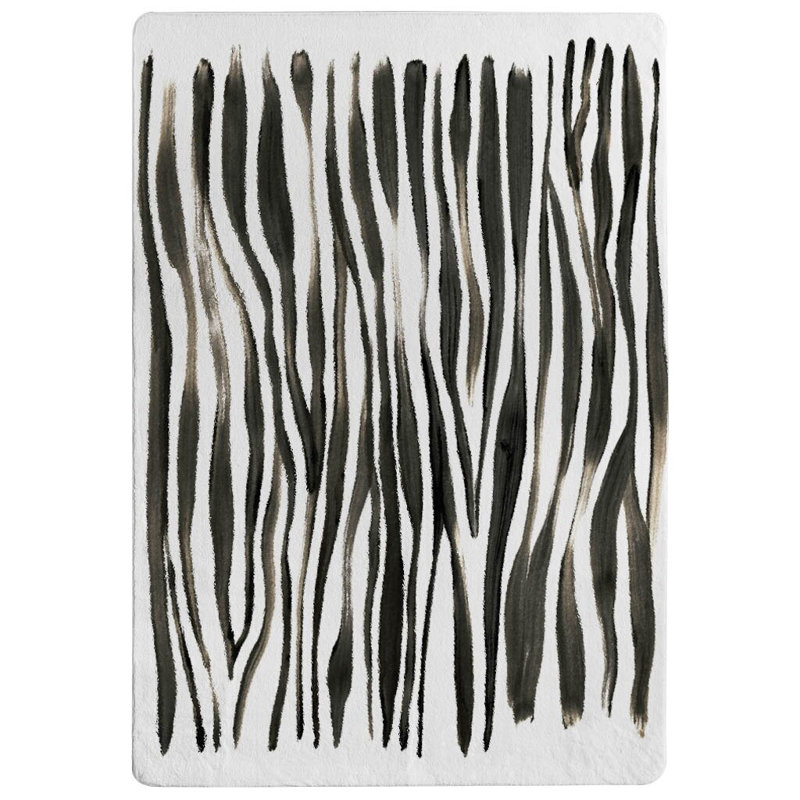 Ontiveros Animal Print Shag Area Rug, Rectangle 60 x 110cm