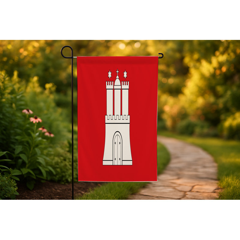 Drapeau de la ville d'Hambourg — Drapeau d'extérieur, 36" H x 60" W