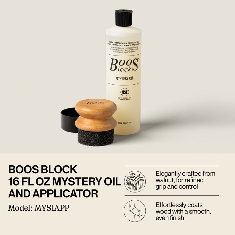 16 fl oz Mystery Oil & Applicator Wooden Board Care Set