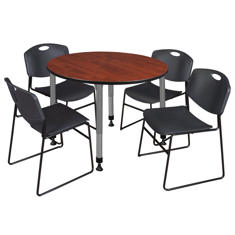 Ensemble de table de salle à manger et de chaises Kee, Cerisier, H 34 po x L 99 po x l 42 po