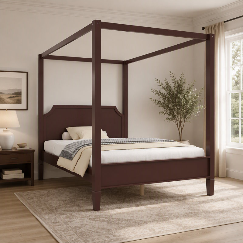 Bed, Grand lit, Walnut