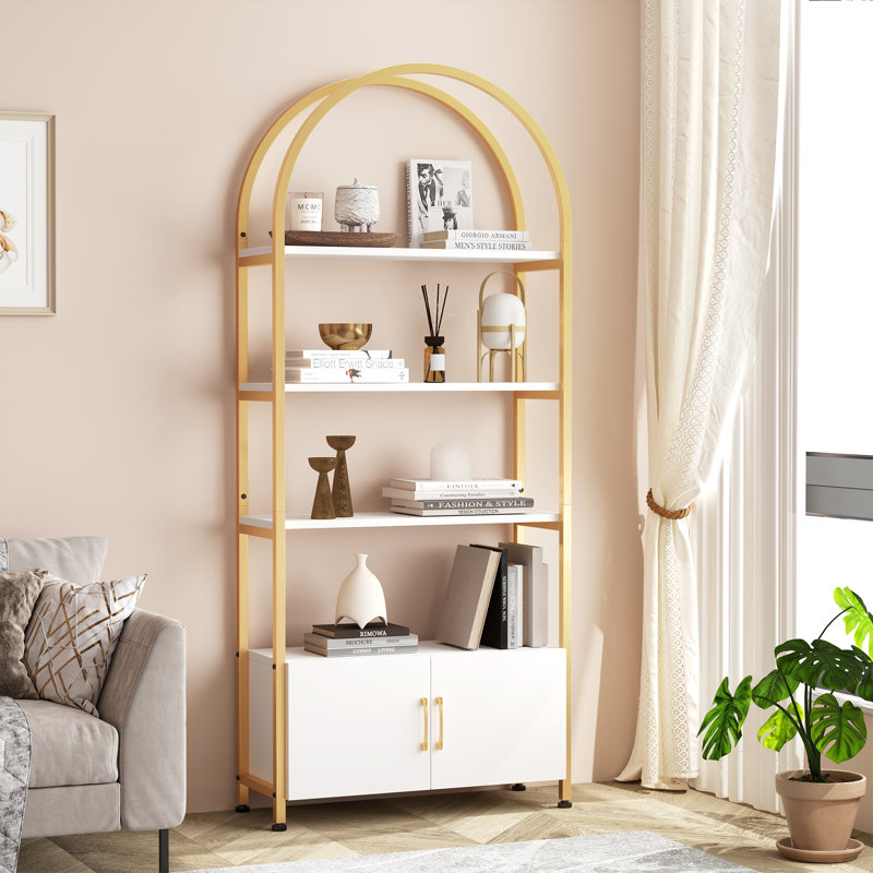 181.7cm H x 80.1cm W Iron Bookcase