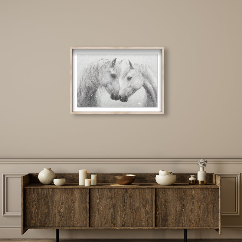 Twin Souls I Print by Oliver Gal, 11.5"H x 16.5"W, Natural Oak Shadowbox