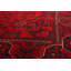 Tapis unique en laine noué à la main style Esari des années 2010 de 4 pi 2 po x 6 pi 2 po rouge Armond