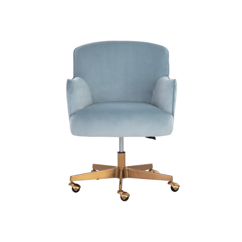 Swivel Office Chair, Blue