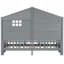 Lit simple Space House avec tablettes, gris, toit charmant pour un espace de chambre à coucher relaxant
