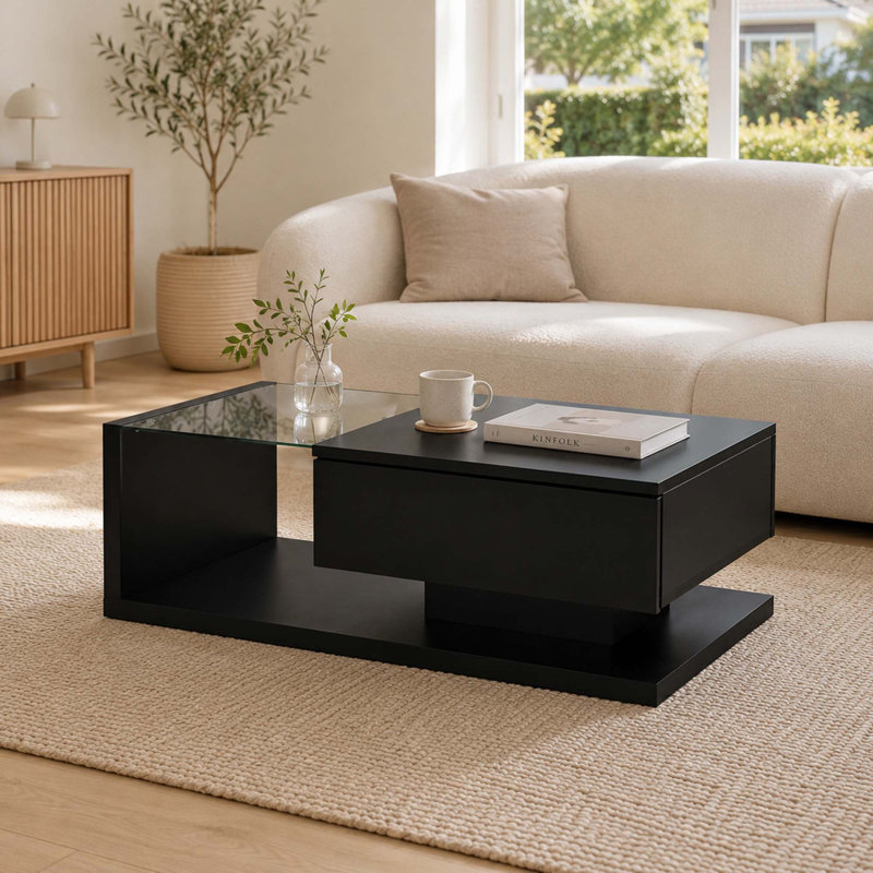 Table basse Ludis, Noir