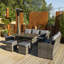 Vanderpol 9 - Person Patio Dining Set Rectangular Table with Cushions Included