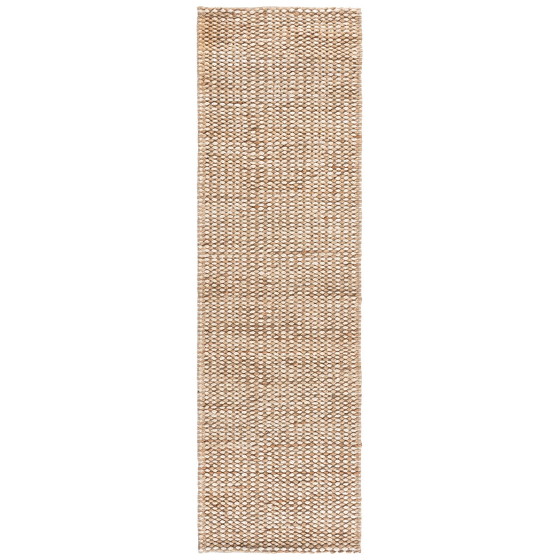 Natural Fiber Couture 110 Hand Woven 80% Jute; 20% Cotton No Pattern Rug, Runner 2'3" x 8'