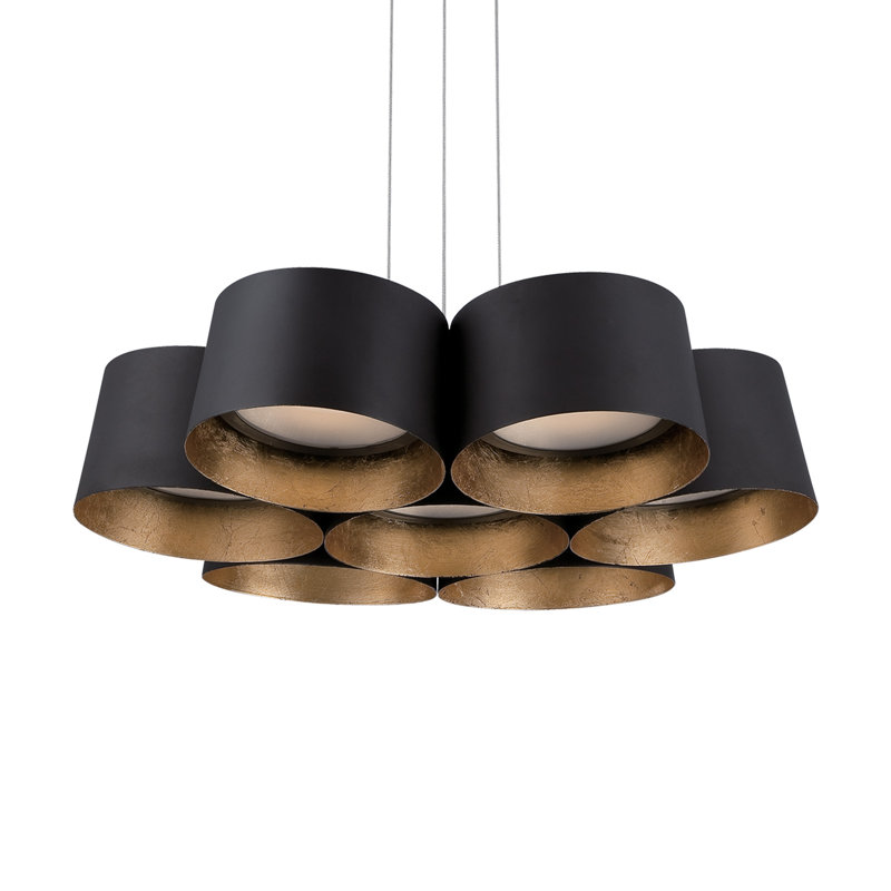 Marimba 7 - Light LED Pendant, Gold Leaf