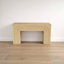 Console Kesna, arche sculptée 53 po, bois de manguier beige clair