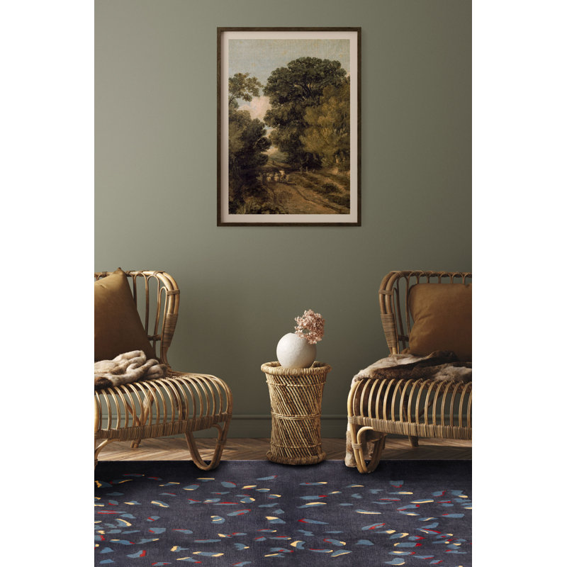 Tapis bleu denim Opulence 5 pi 9 po x 7 pi 7 po