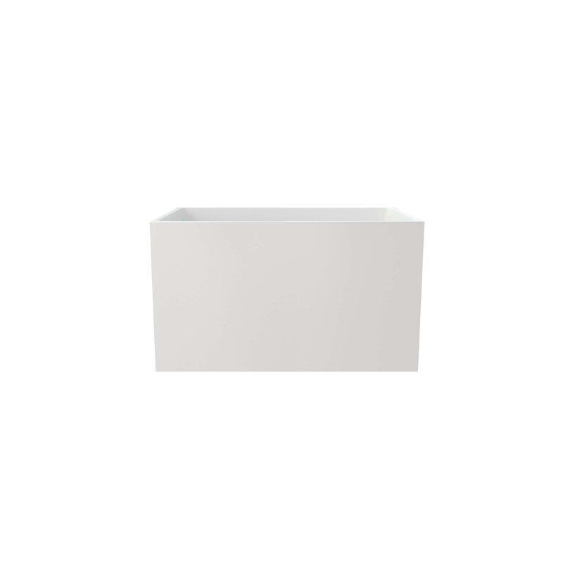 Acrylic Freestanding Soaking Bathtub With Built-In Seat – Gloss White, Gloss White