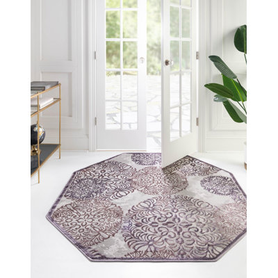 Tapis transitionnel Glencoe couleur prune
