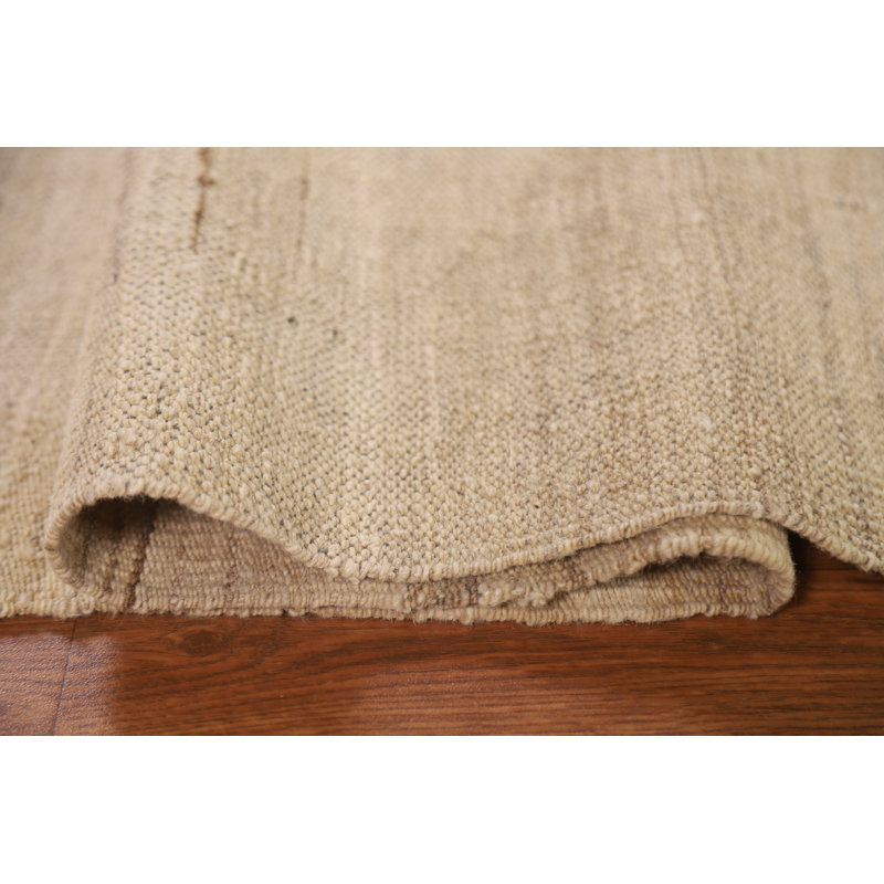 Tapis beige tissé à plat terre moderne Kilim Earth Tone 4 x 5