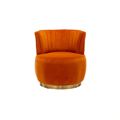 360 Degree Swivel Cuddle Barrel Accent Sofa Chairs, Round Armchairs With Wide Upholstered, Fluffy Velvet Fabric Chair For Living Room, Bedroom, Office, Waiting Rooms