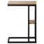Table d'appoint pour le salon et la chambre à coucher, surface, fabrication en métal, stratifié brun pratique, structure, commode compacte