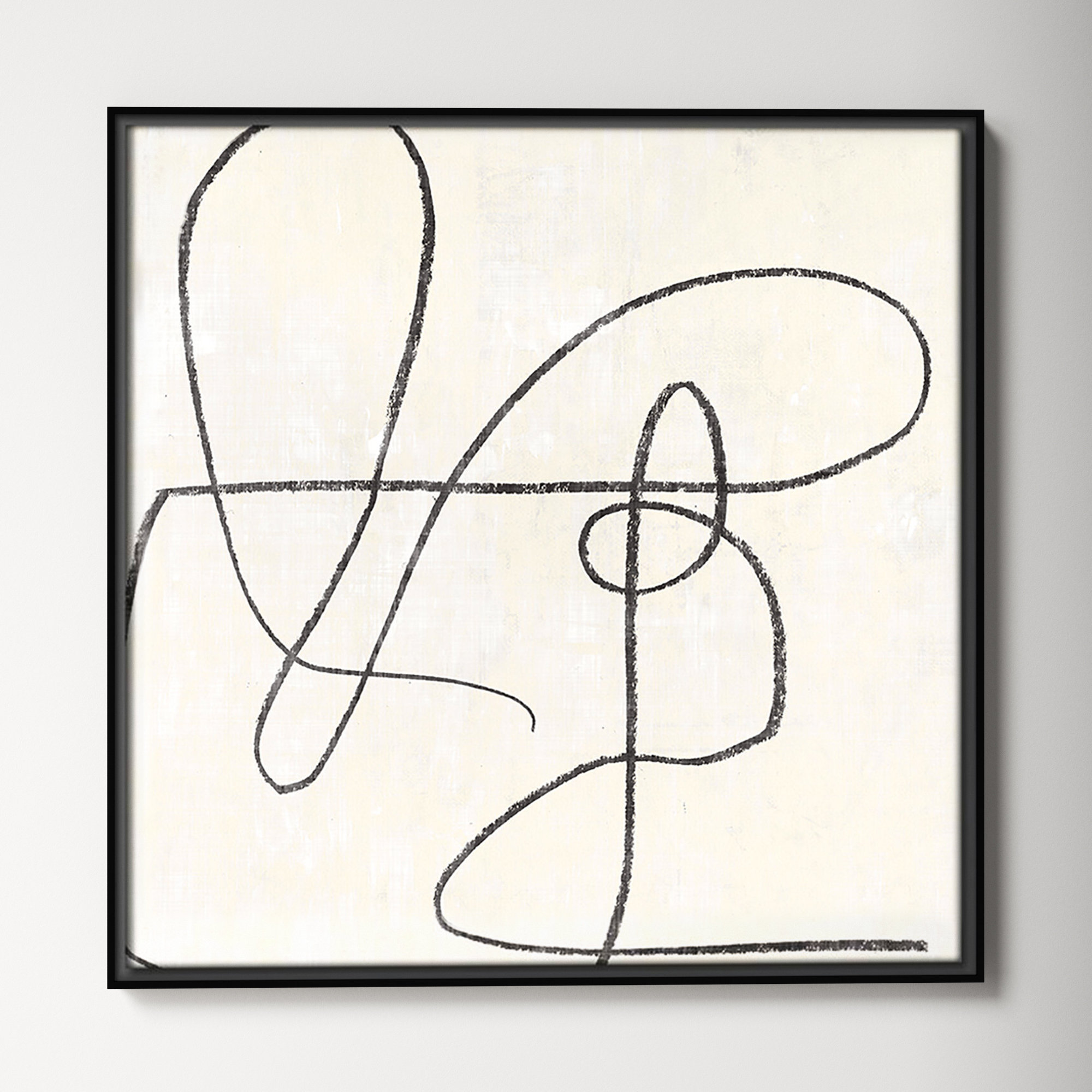 Juxtaposing, Black, 46.5" H x 46.5" W