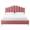 Grand lit plateforme en velours Olivia